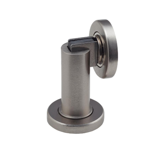Magnetic Door Stop, Heavy Duty, 75mm Length in Brushed Nickel