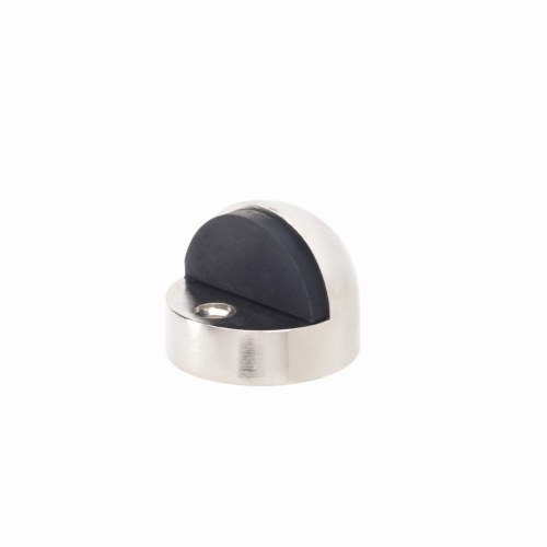 Raised Half Moon Door Stop in Brushed Nickel