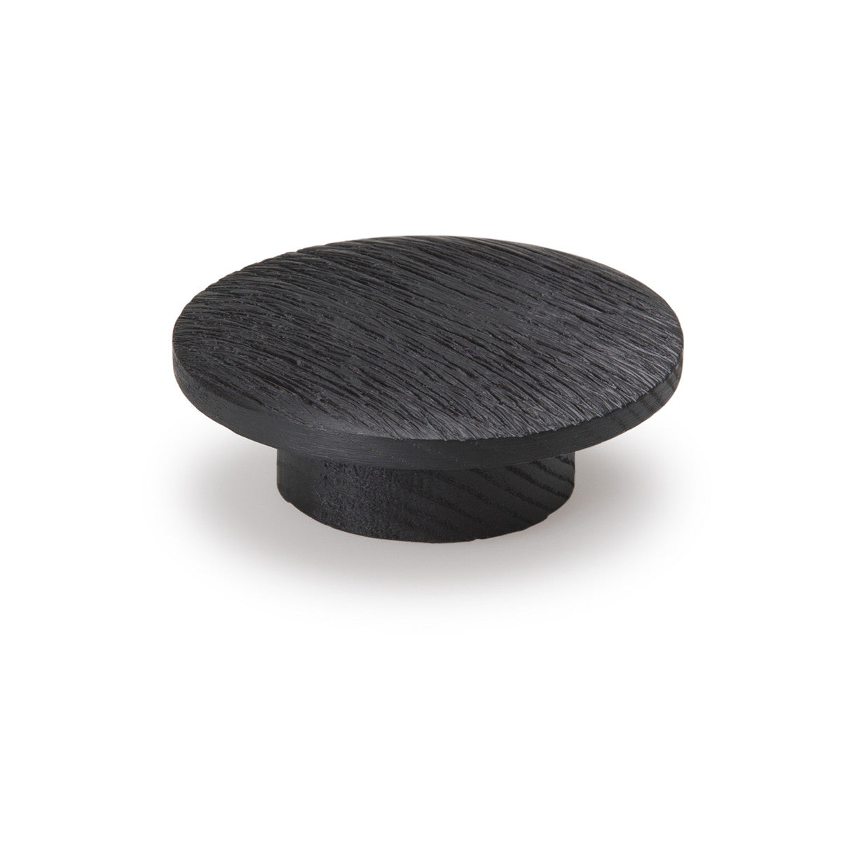 ECHO ROUND TIMBER KNOB 60MM BLACK WOODGRAIN in Black WoodGrain