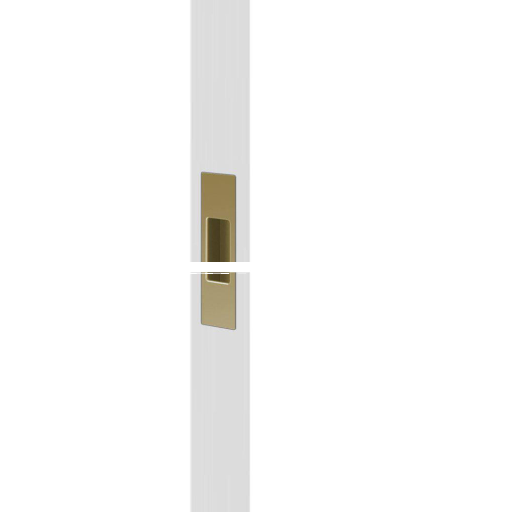Mardeco "M" series end pull (each) Box Pack Overall: 92Hx26W Opening: 38Hx18W Overall depth 12mm Face depth 2mm in Satin Brass