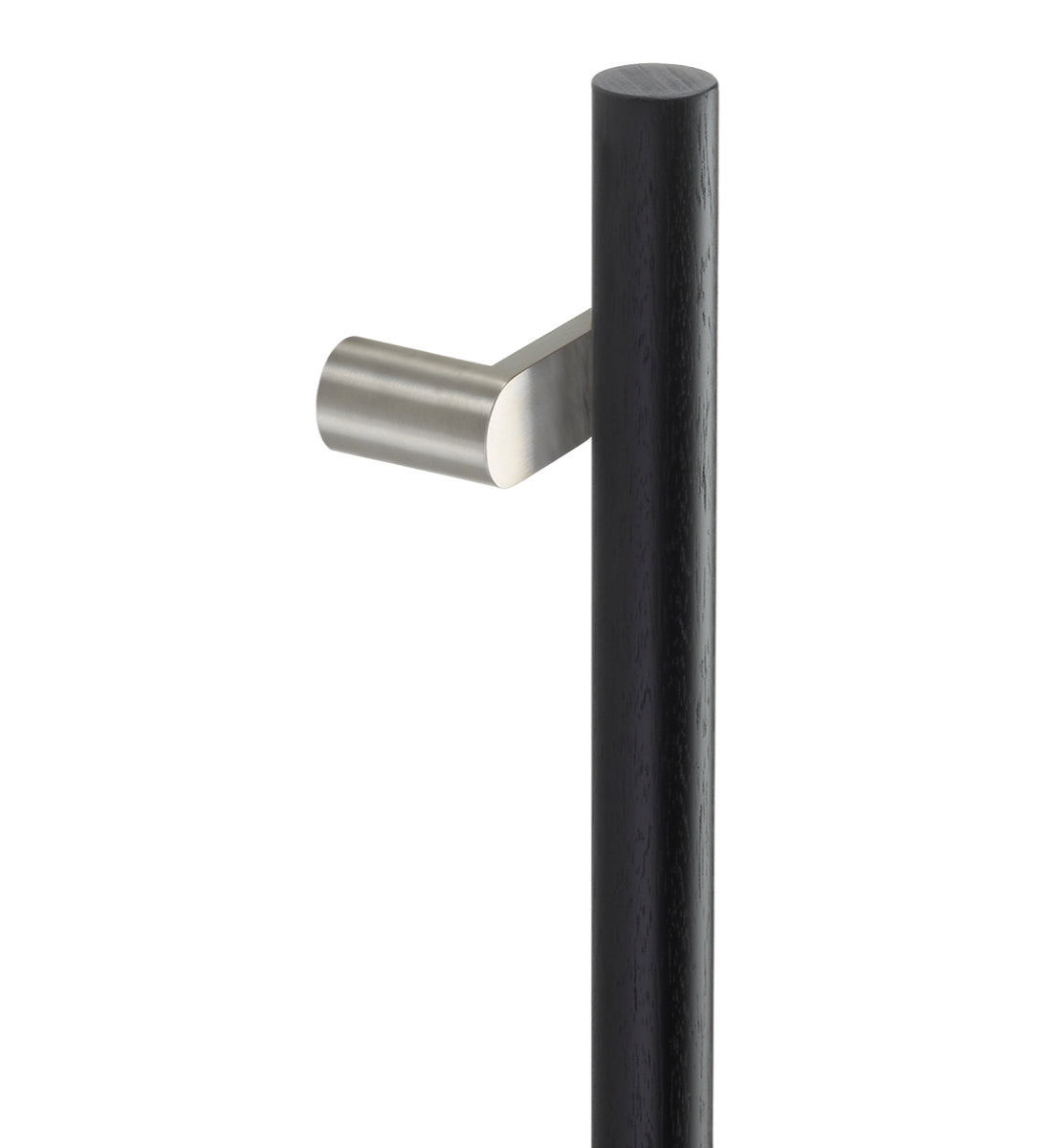 8575 Offset Pair of Entrance Handles, Back-to-Back, 500mm x 32mm, CTC 340mm in Satin Stainless