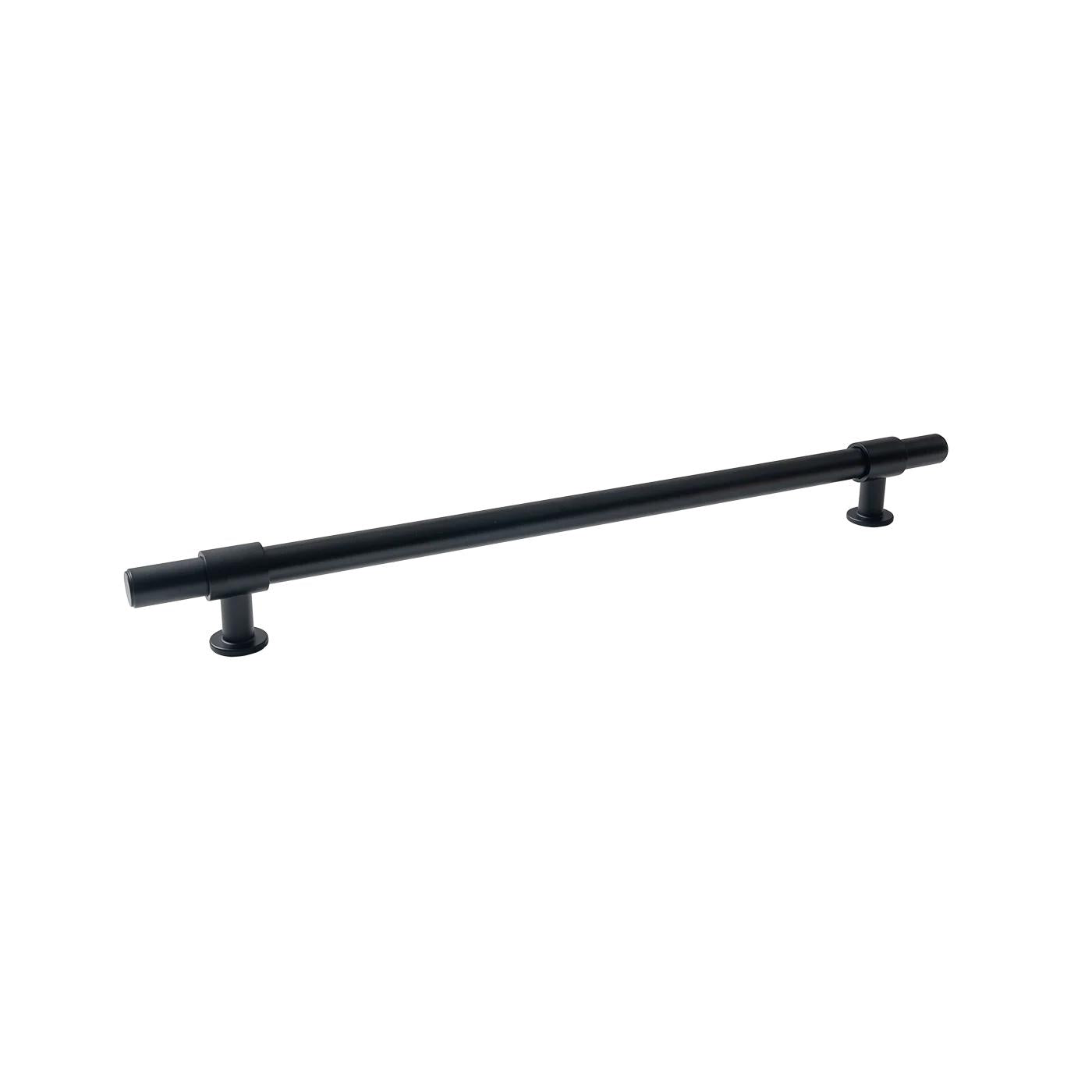 MOMO BELGRAVIA PLAIN DOOR PULL WITH BACK TO BACK FIXING 416MM MATT BLACK in Matt Black