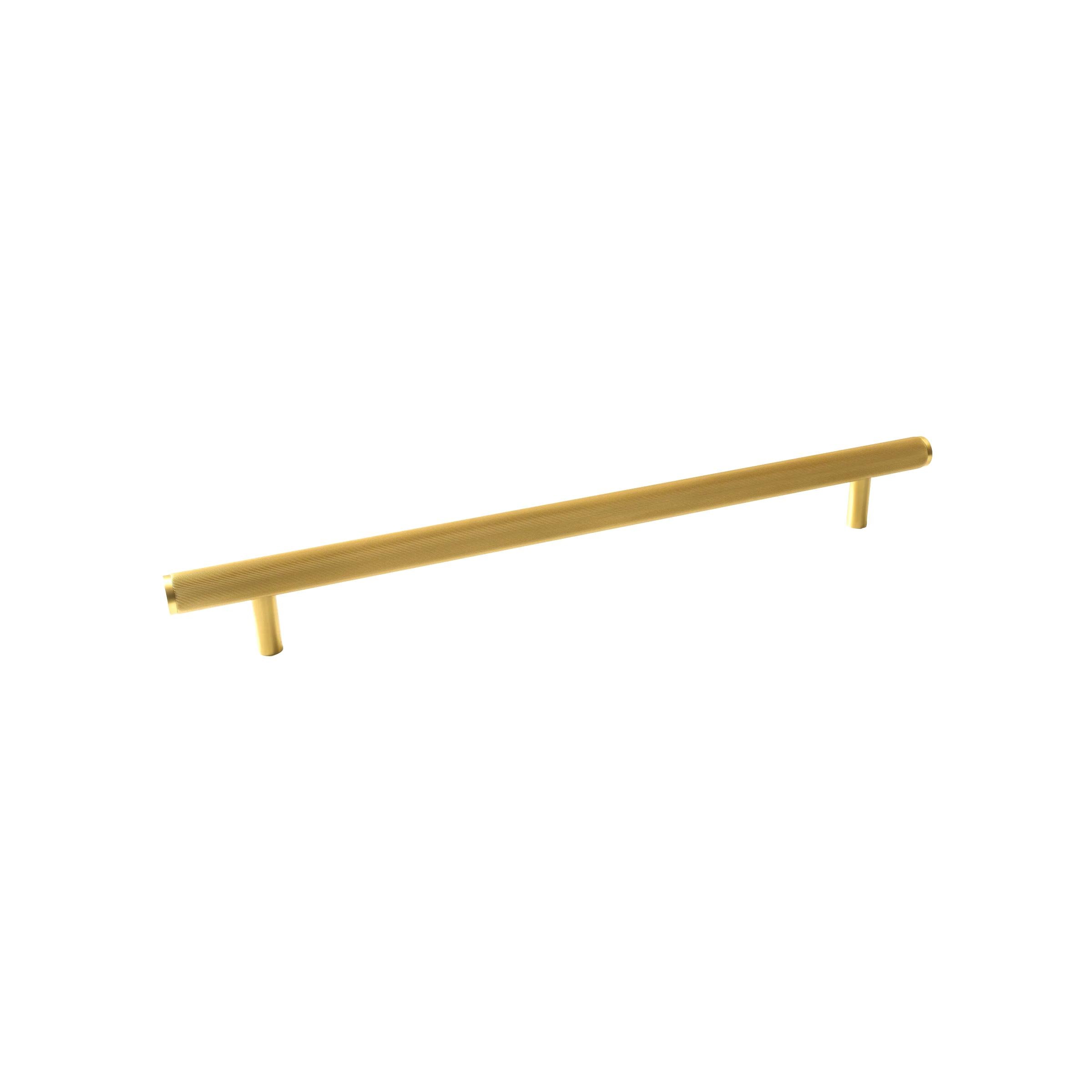 MOMO BELLEVUE LINED ENTRY PULL HANDLE BRUSHED SATIN BRASS in Brushed Satin Brass