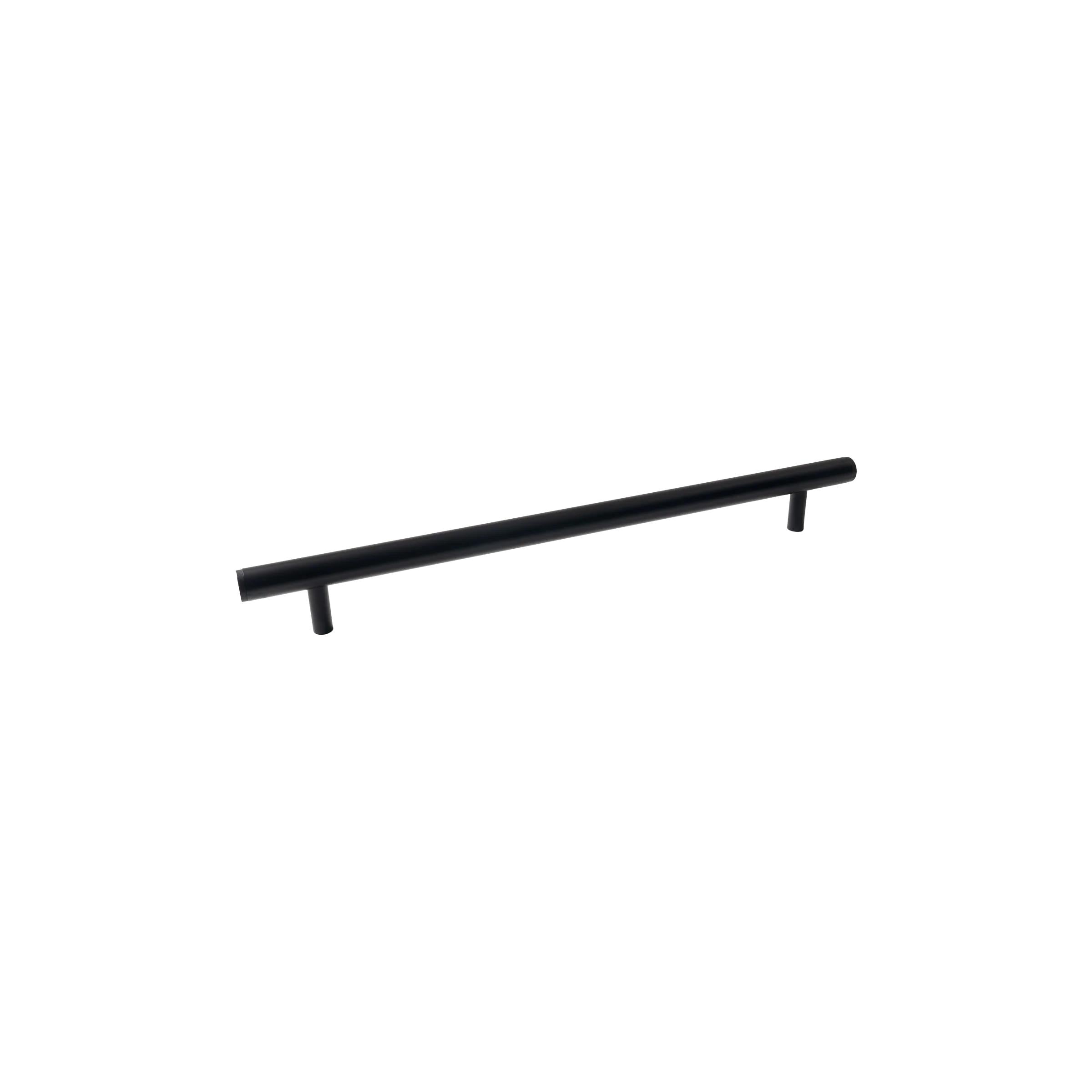 MOMO BELLEVUE PLAIN DOOR PULL WITH BACK TO BACK FIXING 416MM MATT BLACK in Matt Black