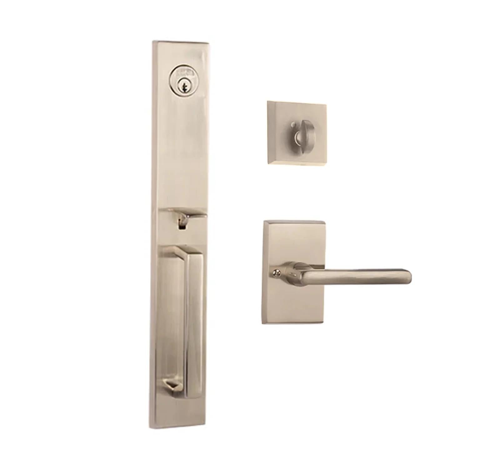 Montpellier Entry S/C w/Straight Lever SN BP in Satin Nickel