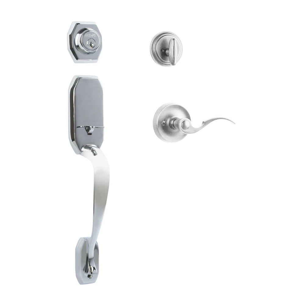 Garrone Entry I/C w/Flutto Lever PC BP in Polished Chrome