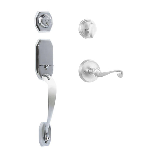 Garrone Entry S/C w/Spira Lever PC BP in Polished Chrome
