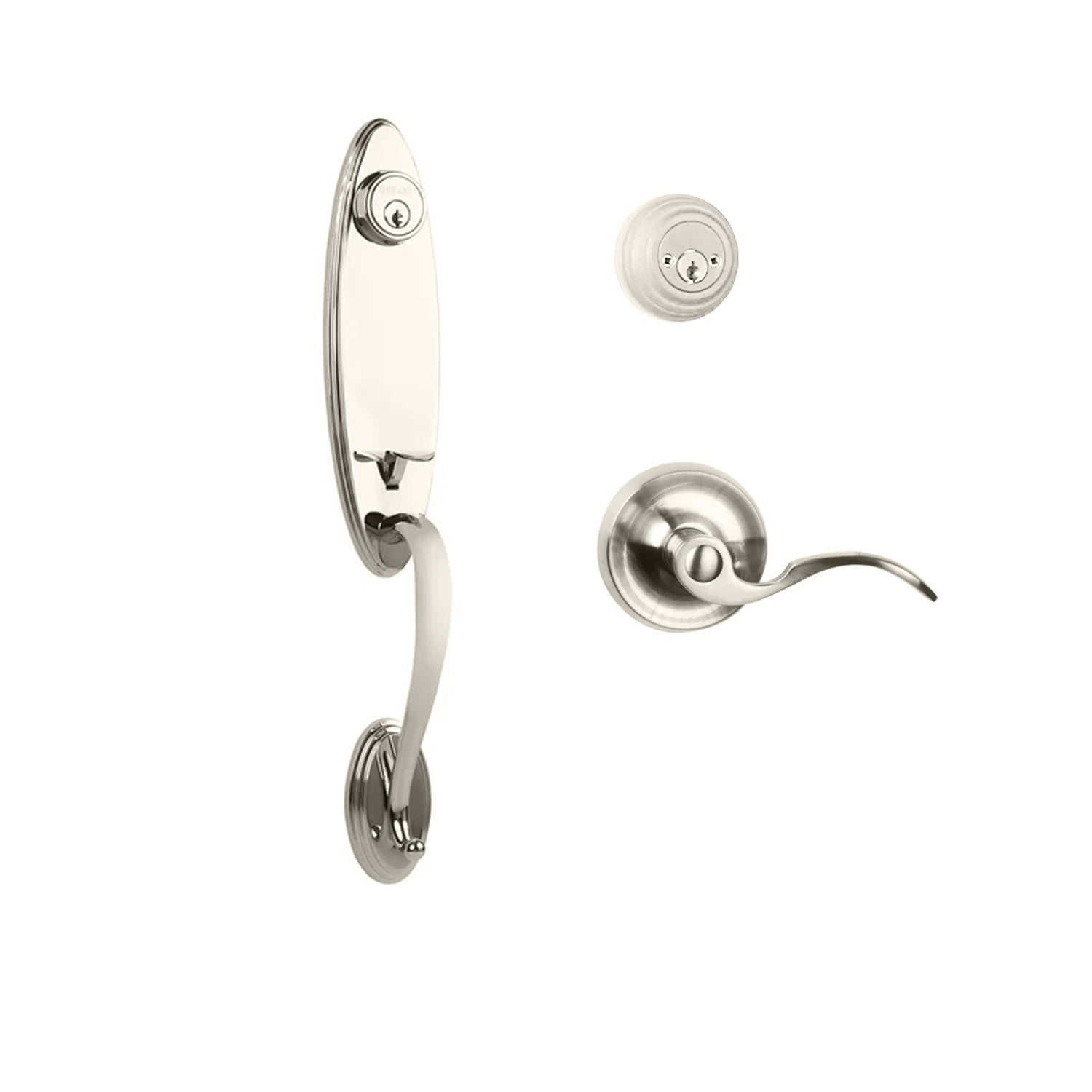 Loire Entry D/C w/Flutto Lever SN BP in Satin Nickel