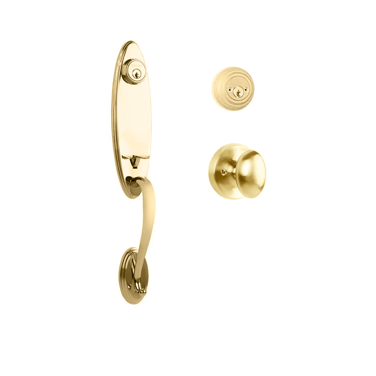 Loire Entry D/C w/Uovo Knob L03 BP in Polished Brass