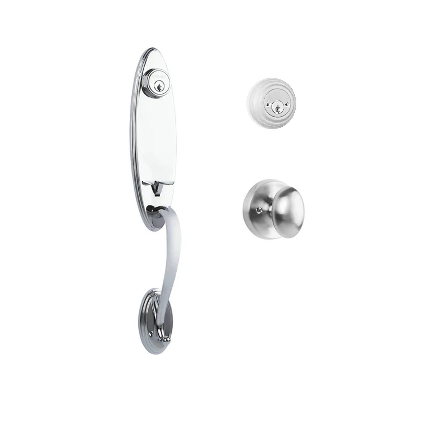 Loire Entry D/C w/Uovo Knob PC BP in Polished Chrome