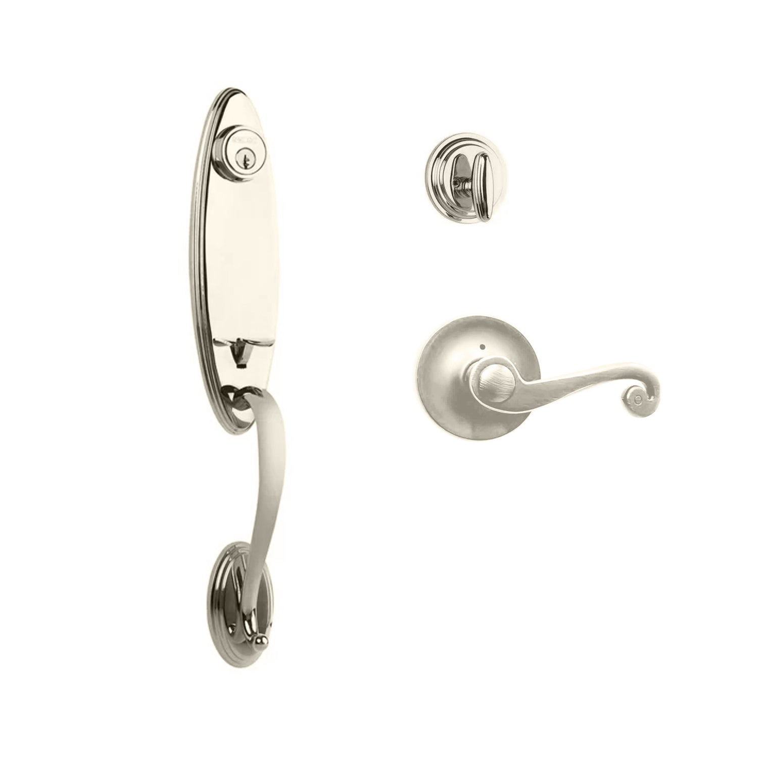 Loire Entry S/C w/Spira Lever SN BP in Satin Nickel