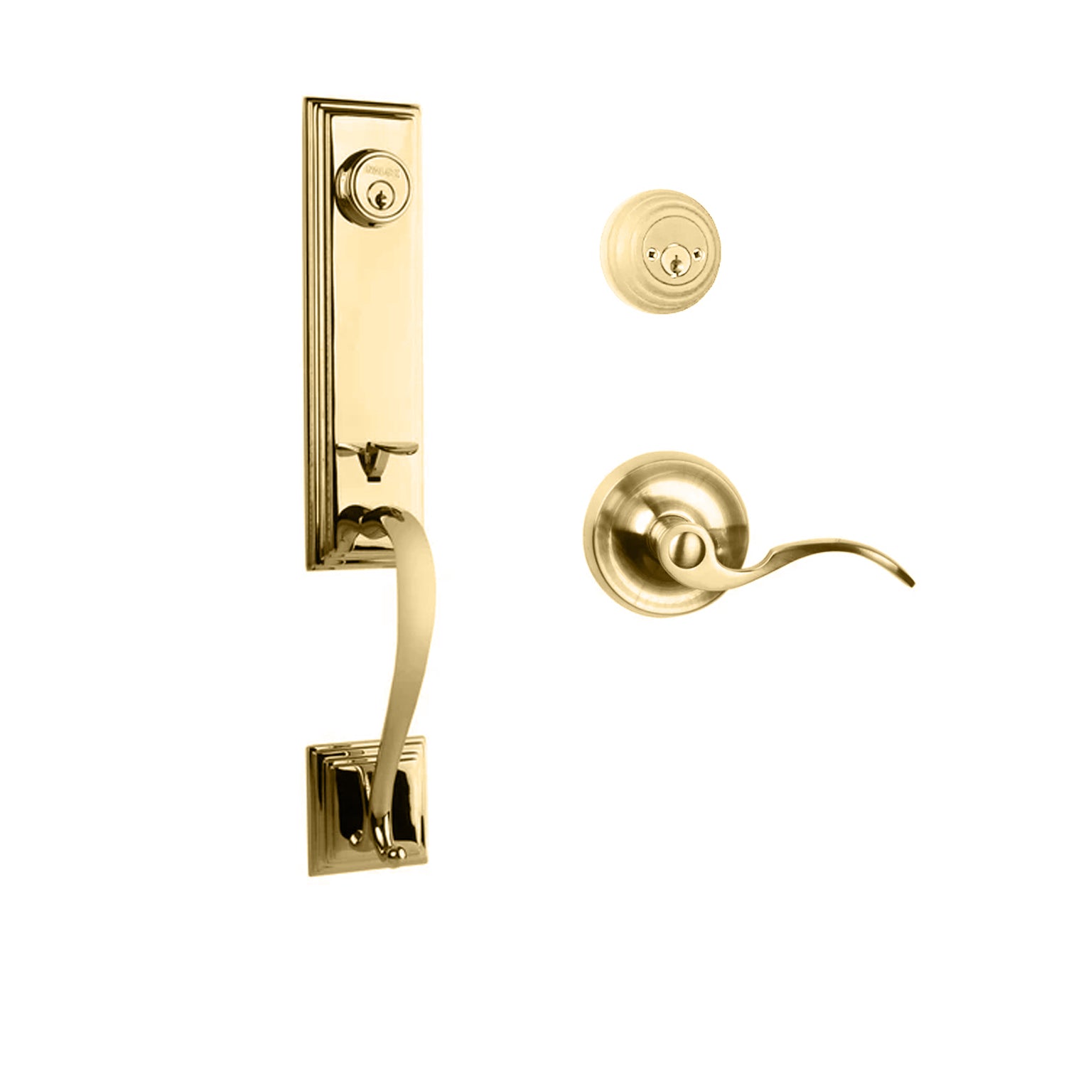 N2LOK Siene double cylinder entrance set with Flutto lever handle, durable hardware for secure door entry.