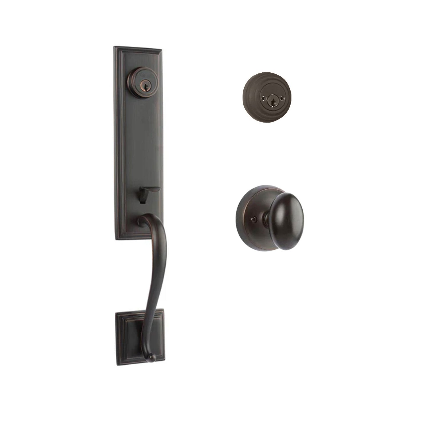 Seine Entry D/C w/Uovo Knob VB BP in Venetian Bronze
