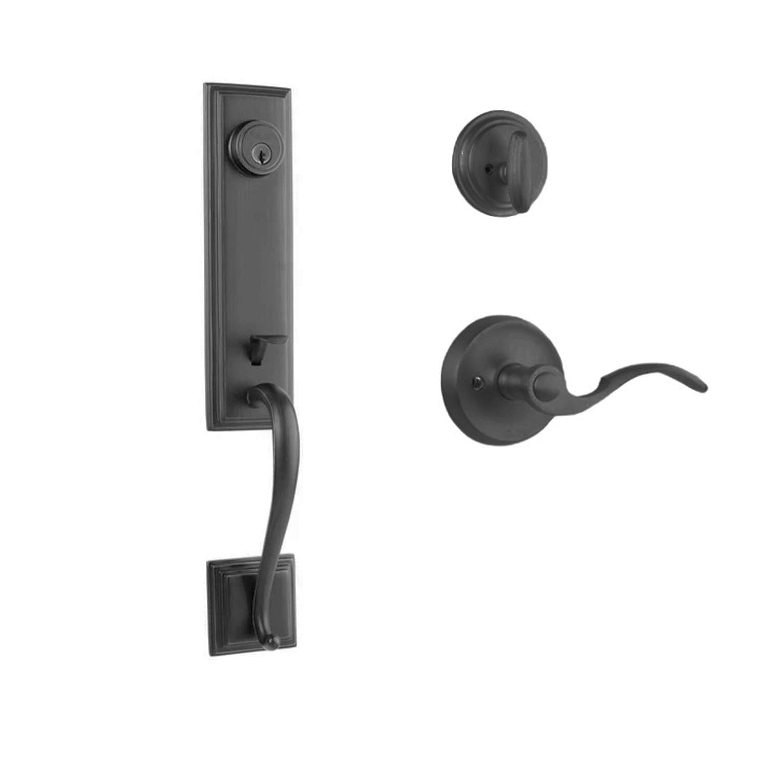 Seine Entry S/C w/Flutto Lever L03 BP in Polished Brass