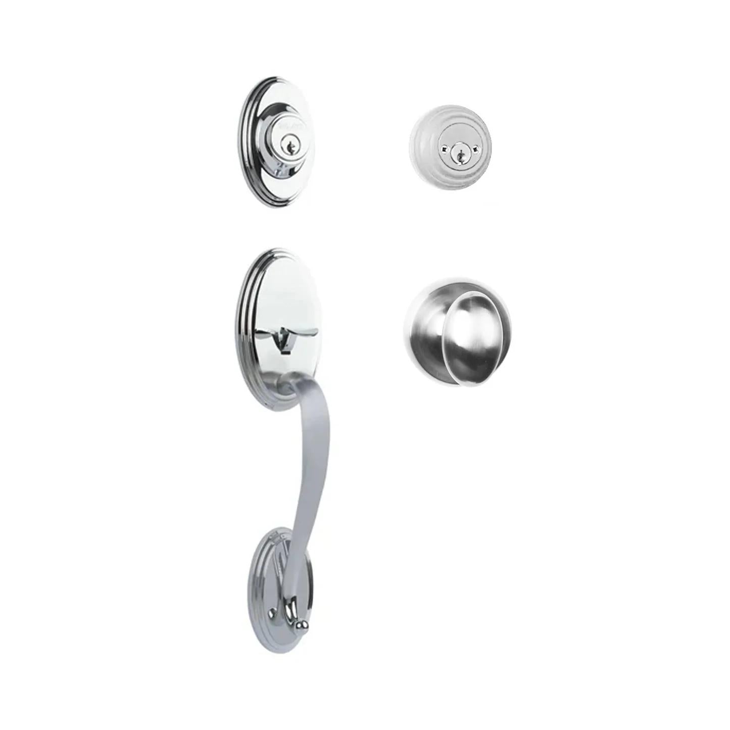 Somme Entry D/C w/Uovo Knob PC BP in Polished Chrome