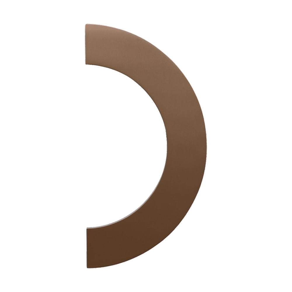 Entry Handle 1/2 Circular Double Satin Rose Gold 300mm in Bronze