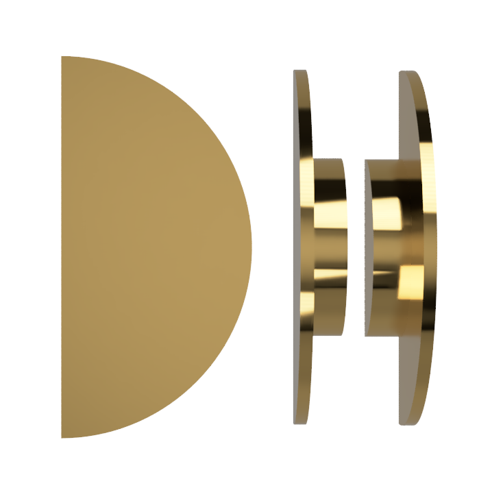 Semi-circular entrance pull handle by Style Finish Doorware with 10mm face, ideal for stylish door access.