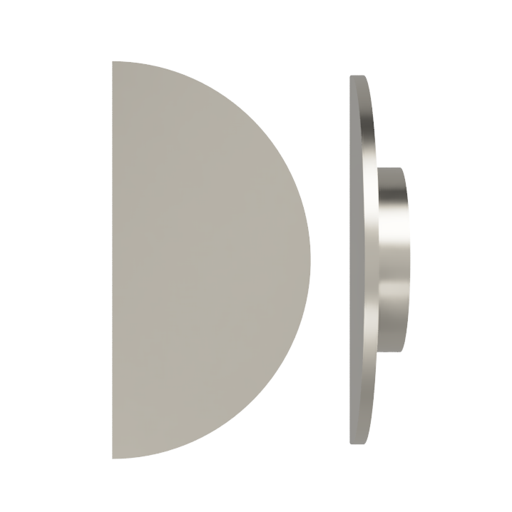 Semi-circular entrance pull handle by Style Finish Doorware, 10mm face, stainless steel door hardware for modern entryways