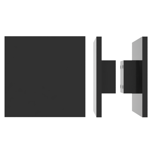 Pair of M03 Square Entrance Pull Handles, 10mm Face, 150mm x 150mm in Satin Anodised Gunmetal CO#3