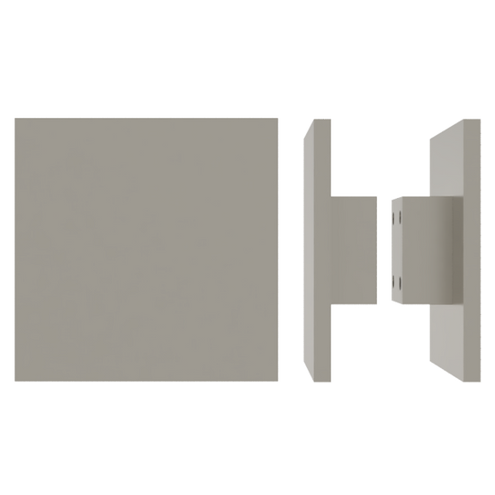 Pair of M03 Square Entrance Pull Handles, 10mm Face, 150mm x 150mm in Satin Nickel