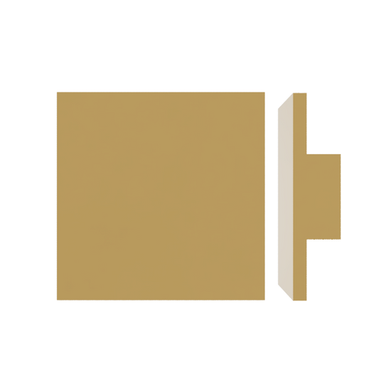 Single M03 Square Entrance Pull Handle, 10mm Face, 150mm x 150mm in Satin Brass