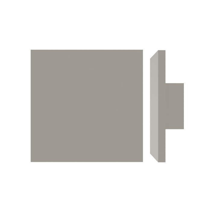 Single M03 Square Entrance Pull Handle, 10mm Face, 200mm x 200mm in Satin Nickel