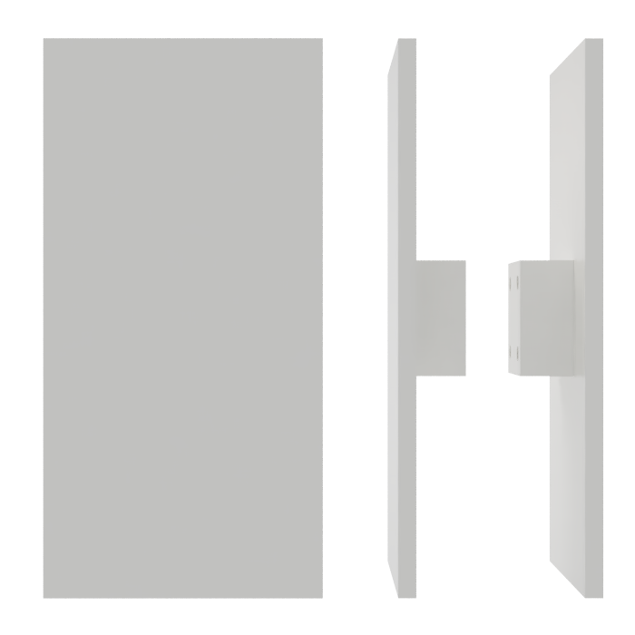 Pair of M04 Rectangular Entrance Pull Handles, 10mm Face, 300mm x 150mm in Custom Powder Coat