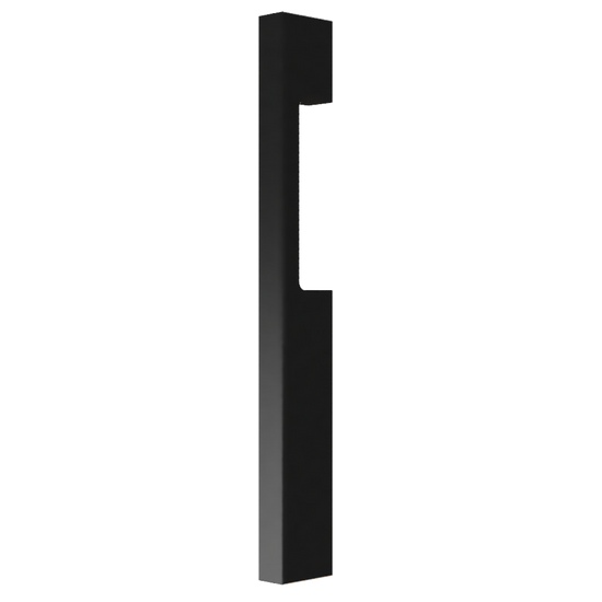 Single Blade Pull Handle with Cutout, 900mm long x 19mm wide x 40mm projection, surface fixed in Black