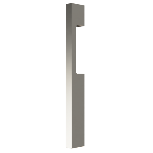 Single Blade Pull Handle with Cutout, 900mm long x 19mm wide x 40mm projection, back fixed with no visible fixings in Satin Anodised Nickel SFD#D