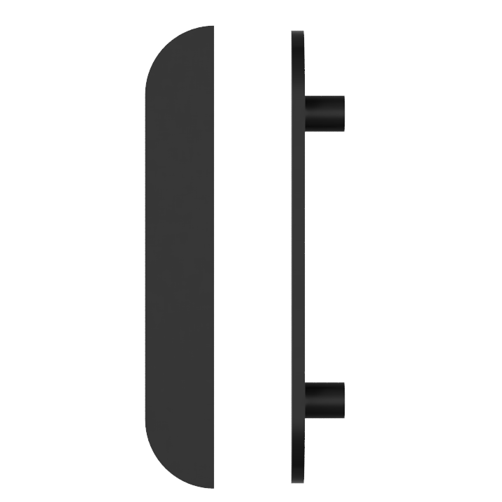 Single M18 Entrance Pull Handle, 10mm Face, H900mm x W60mmx CTC750mm in Satin Anodised Gunmetal CO#3
