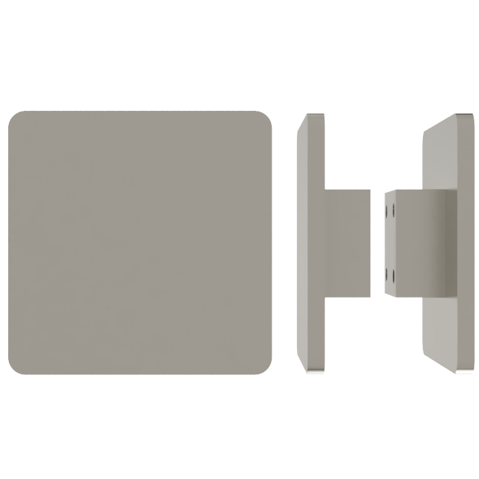 Pair of M19 Square Entrance Pull Handles, 10mm Face, 200mm x 200mm in Satin Nickel
