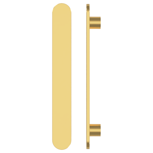 Single M21 Entrance Pull Handle, 10mm Face, H860mm x W60mm x CTC740mm in Satin Anodised Brass SFD#3