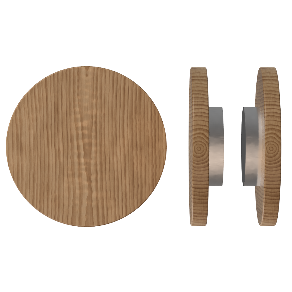 Pair of T01 Timber Pull Handles in American Walnut by Style Finish Doorware, sleek wood finish with modern design