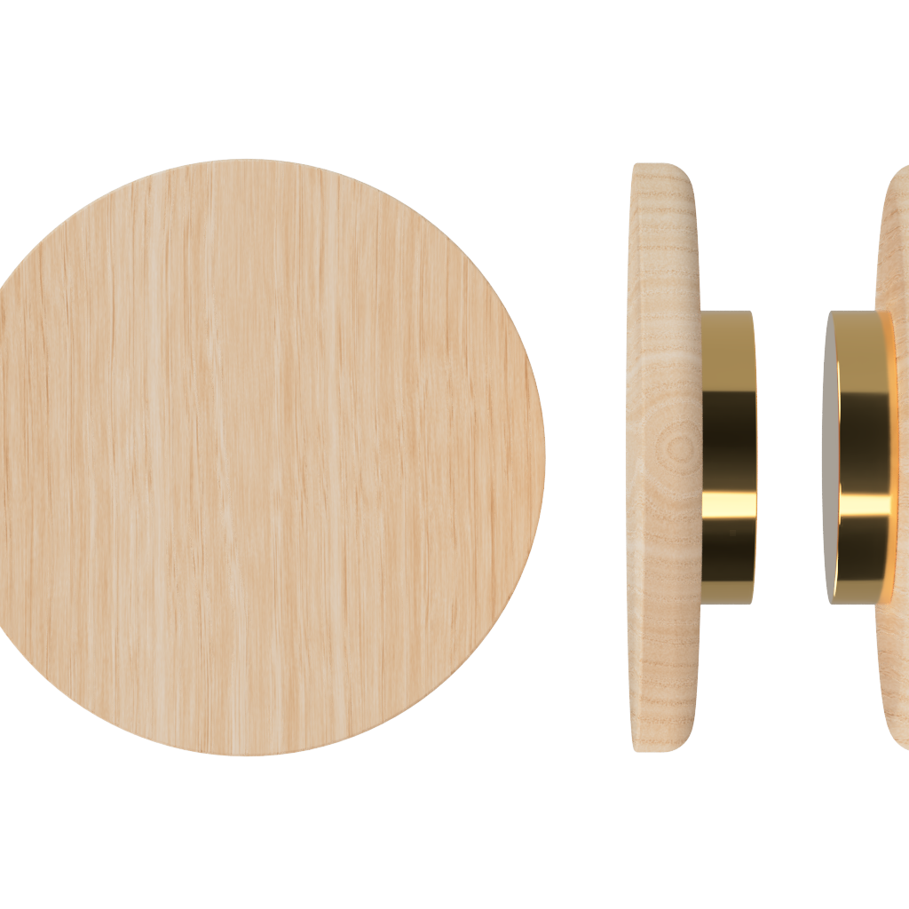 Pair of Victorian Ash T11 Timber Pull Handles by Style Finish Doorware, showcasing polished wood finish and ergonomic design.