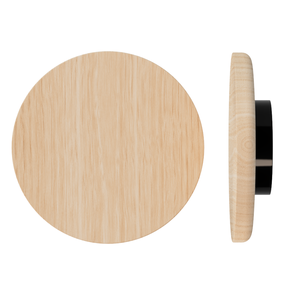 Victorian Ash T11 Timber Pull Handle by Style Finish Doorware, single black pull handle for doors, natural wood finish