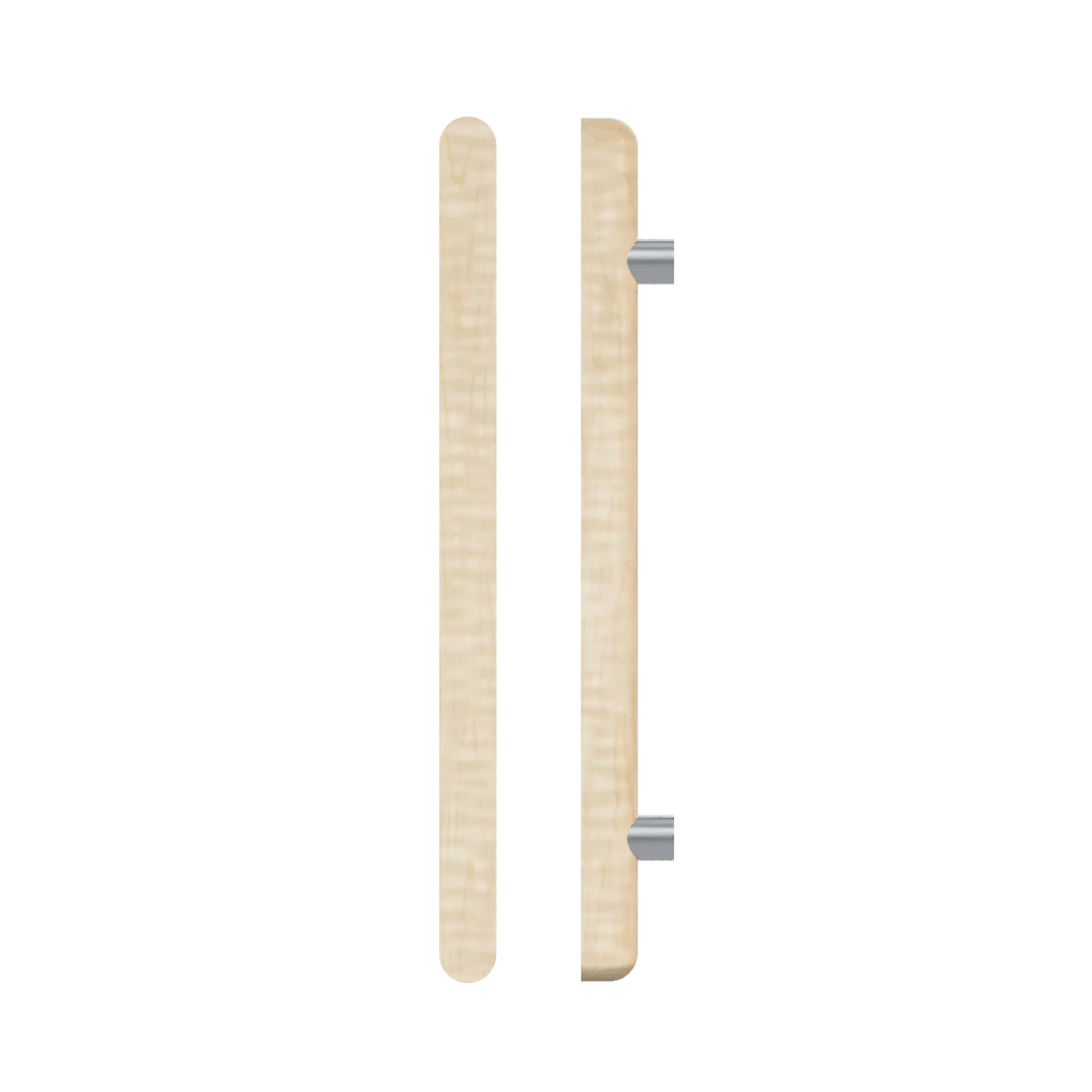 Single T12 Timber Pull Handle in American Oak by Style Finish Doorware, featuring natural wood grain and sleek design.