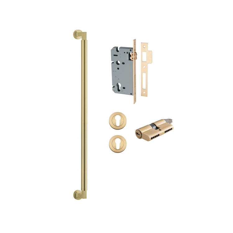 Pull Handle Berlin Brushed Gold PVD CTC6Key / Key Entrance Kit in Brushed Gold PVD