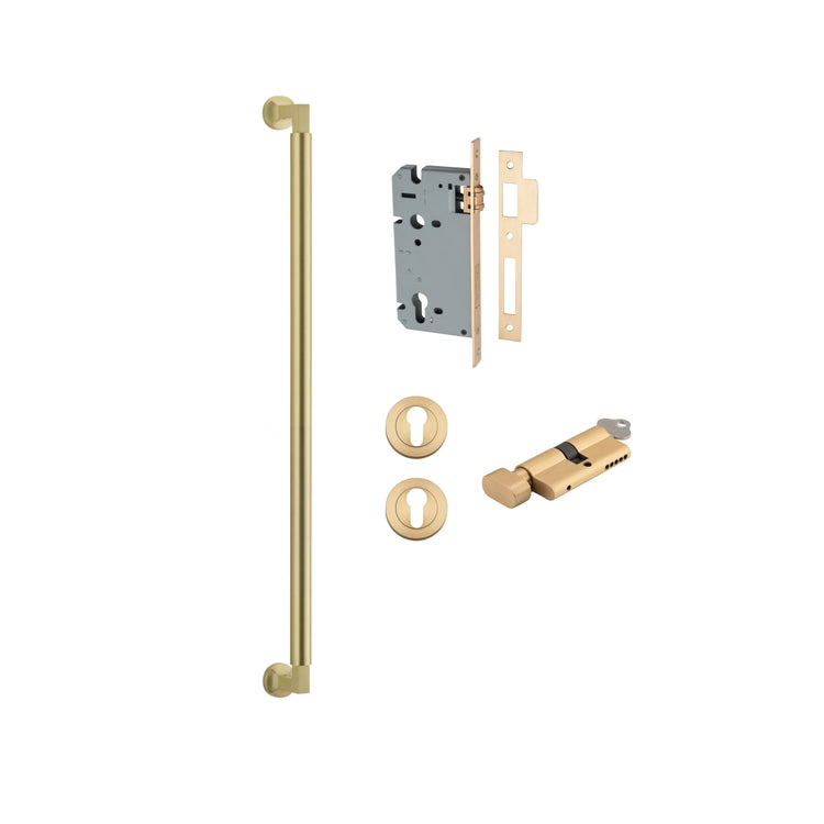 Pull Handle Berlin Brushed Gold PVD CTC6Key / Thumb Entrance Kit in Brushed Gold PVD