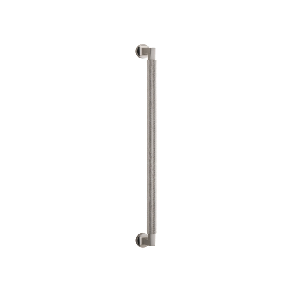 Iver Brunswick single pull handle in brushed metal finish, featuring sleek design for doors or furniture.