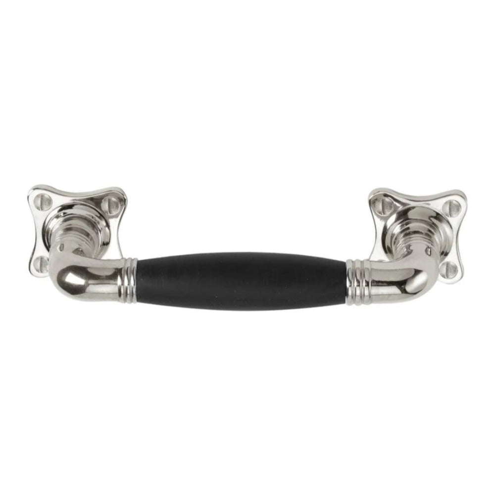 TIMELESS MG1934C pull handle satin nickel/ebony wood in Satin Nickel / Ebony Wood