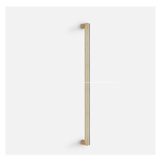 TWO PB422 PA pull handle with back-to-back fixing satin stainless steel/oak wood in Oak/Satin Stainless Steel