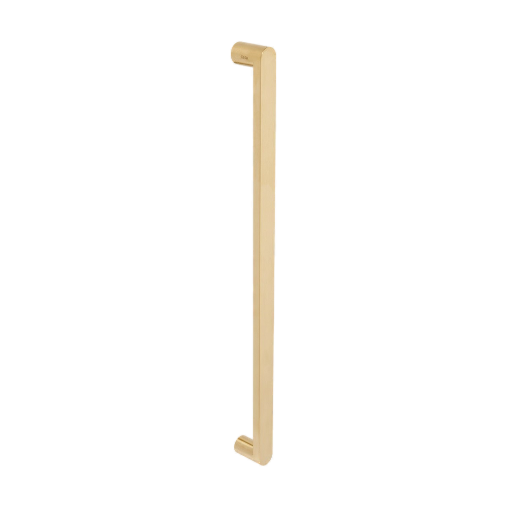 Duke Pull Handle, 600mm Crs - Back to Back Satin Brass in Satin Brass