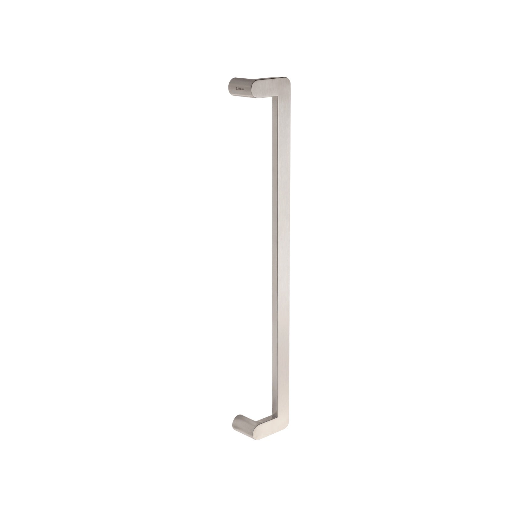 Duke Offset Pull Handle, 600mm Crs - Back to Back in Satin Stainless