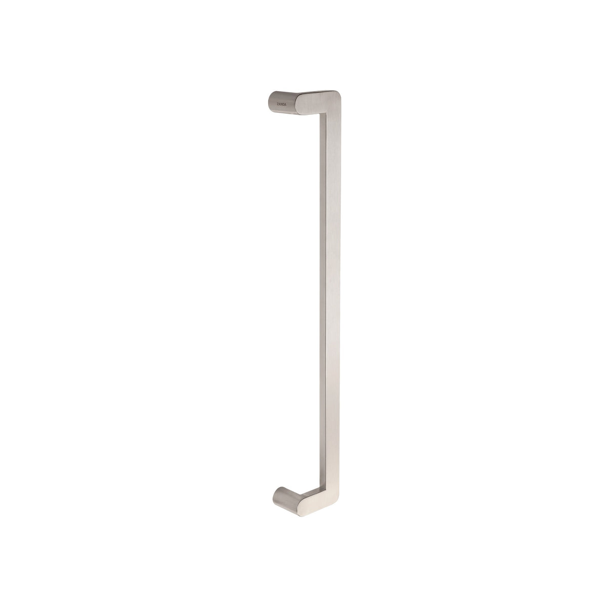 Duke Offset Pull Handle, 600mm Crs - Back to Back in Satin Stainless