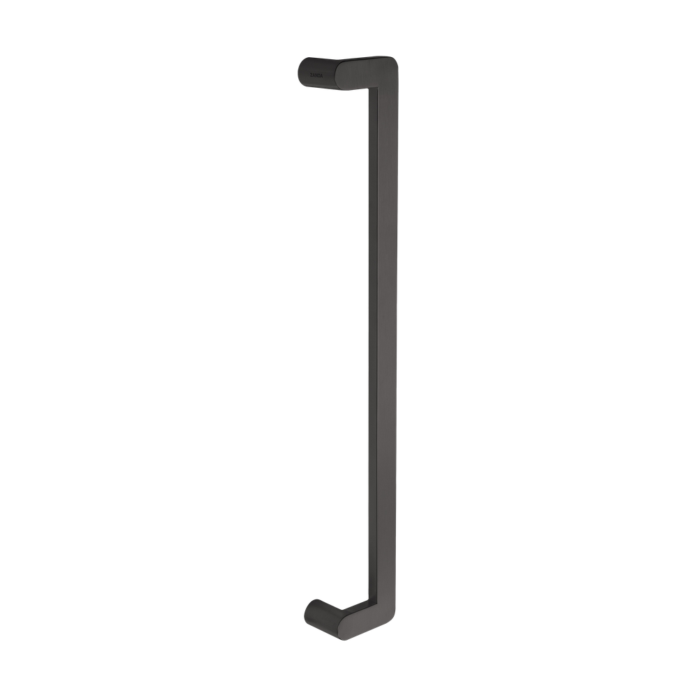 Duke Offset Pull Handle, 600mm Crs - Face Fix in Black