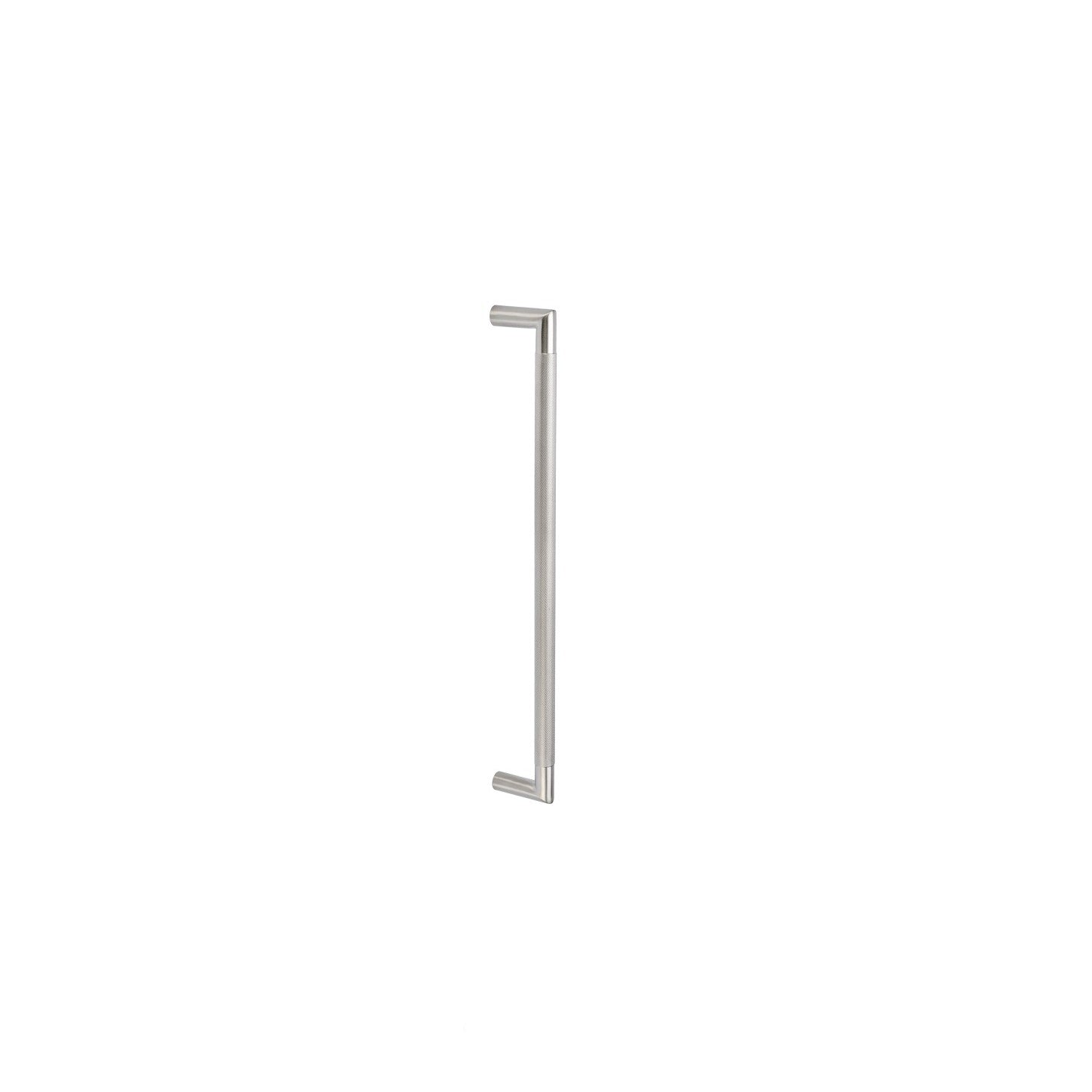 Wyatt Knurled Entrance Handle Handle - 2mm diam, 45mm CTC, 470mm OA (Back-to-back Pair) in Satin Stainless