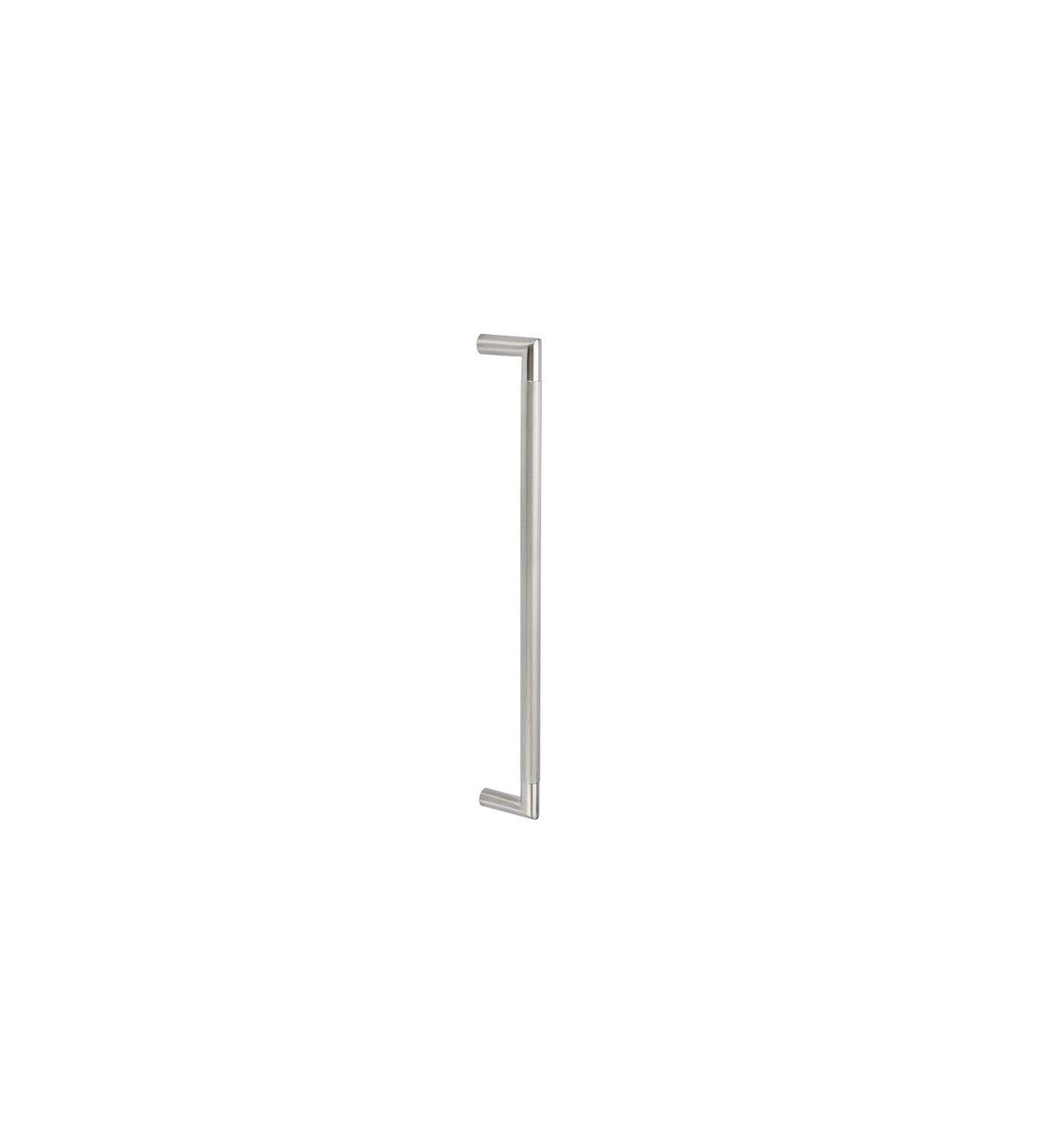 Wyatt Knurled Entrance Handle Handle - 2mm diam, 45mm CTC, 470mm OA (Back-to-back Pair) in Satin Stainless