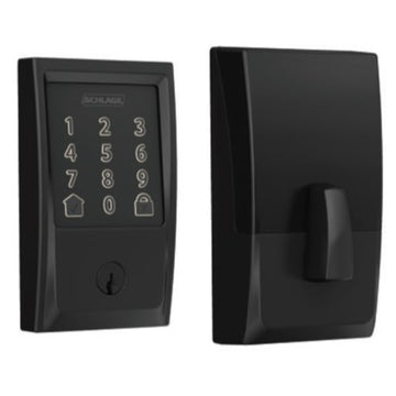 Schlage Encode Smart Wi-Fi Electronic Deadbolt Lockset. Smart Phone or PIN Entry. Door Thickness 40mm-90mm, Backset 60mm or 70mm. in Black
