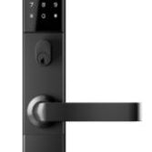 Schlage Omnia Smart Lock, Legge 990 Lock Body, Standard Cylinder to operate Clutch in Backplate in Matt Black