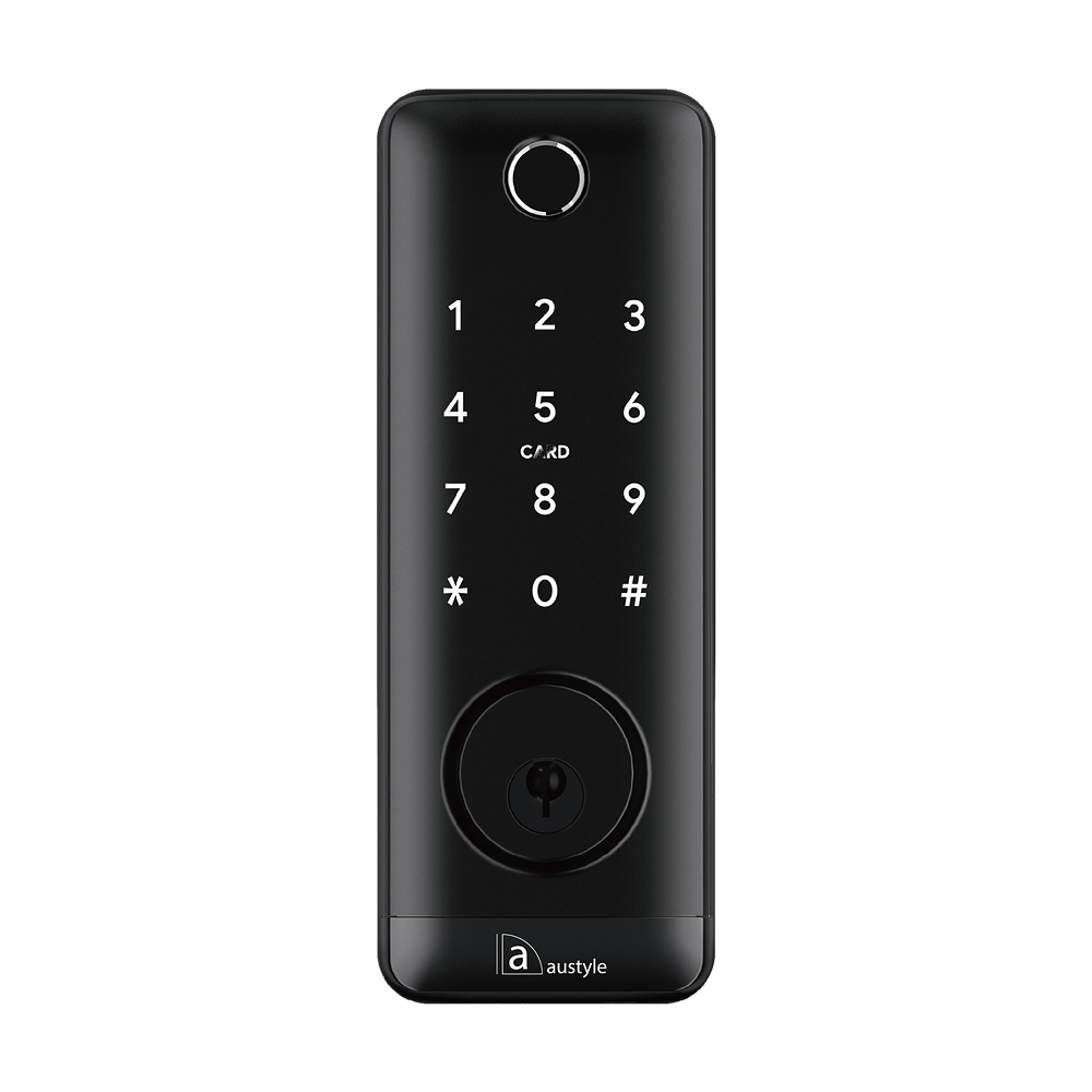 Digital Dead Bolt Set Black 170x65mm in Black